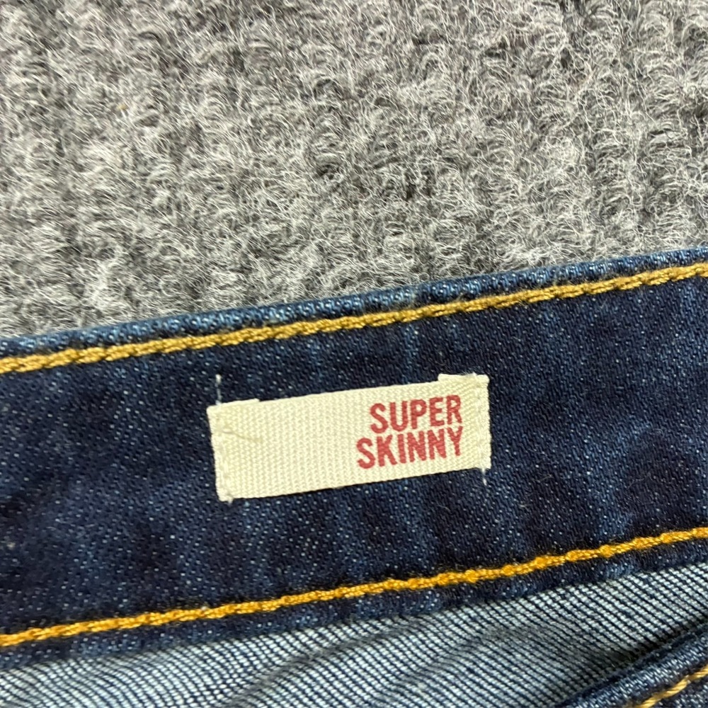 Arizona Jean Co. Womens Super Skinny Jeans Size 17 Dark Wash Denim Mid Rise - Picture 4 of 9
